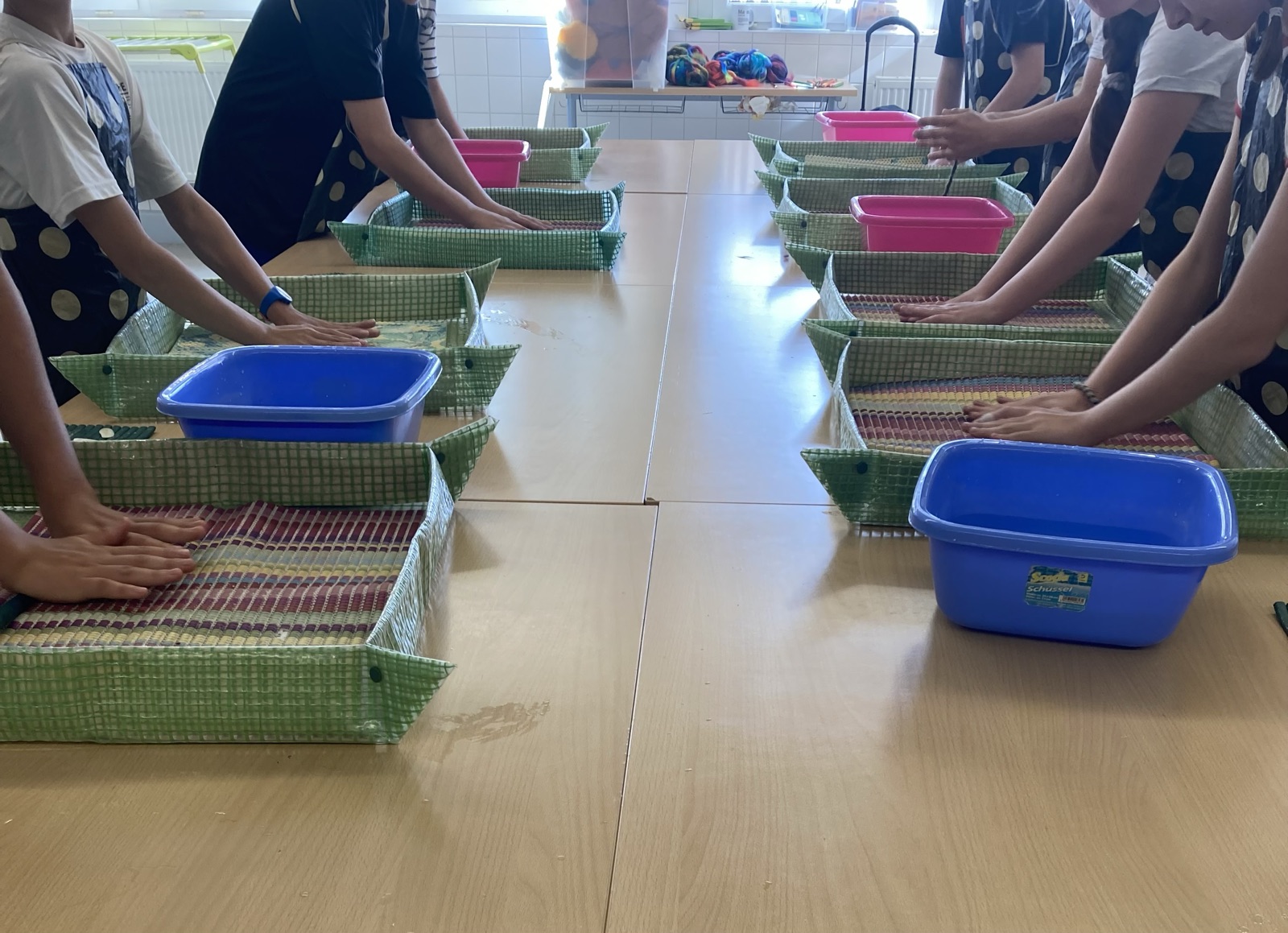 Filzen Arbeitsschritt